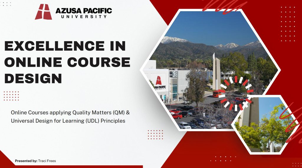 excellence in online course design presentation